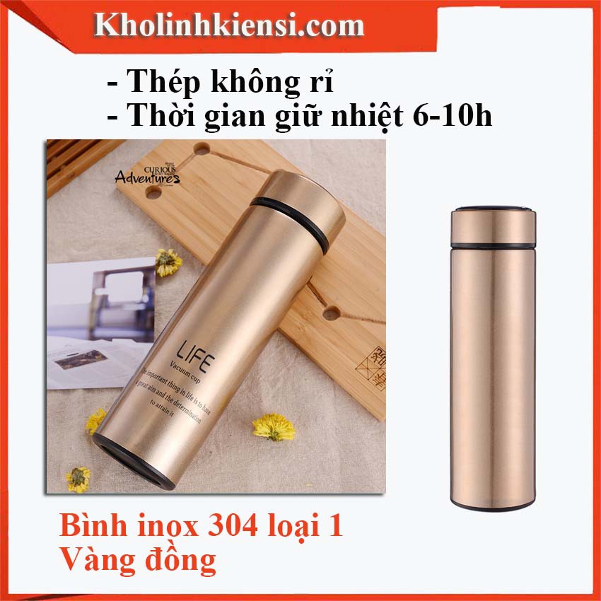 [xả kho 3 ngày] Bình nước giữ nhiệt inox 304 - dùng làm  quà tặng- khắc tên logo- nhận khắc chữ trên bình- chính hãng