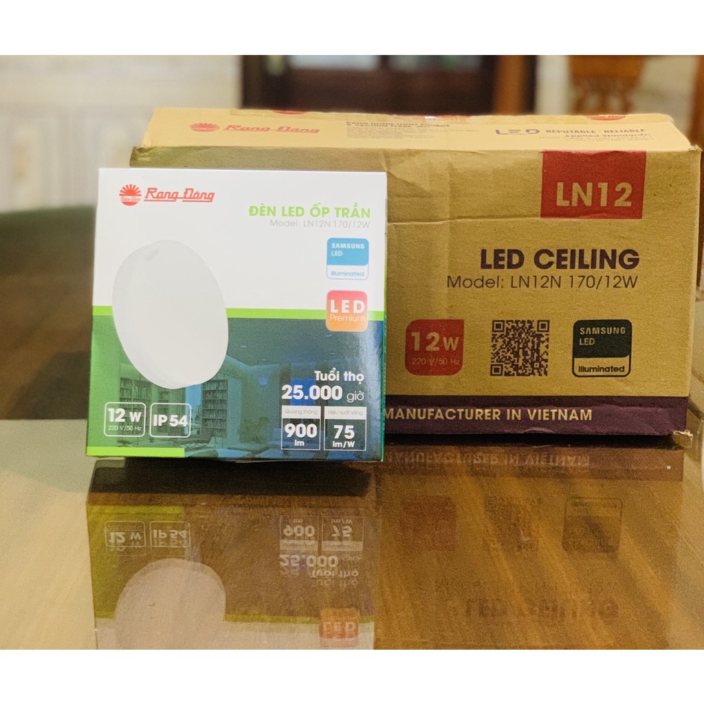 Ốp trần tràn viền LN12N D170 12W