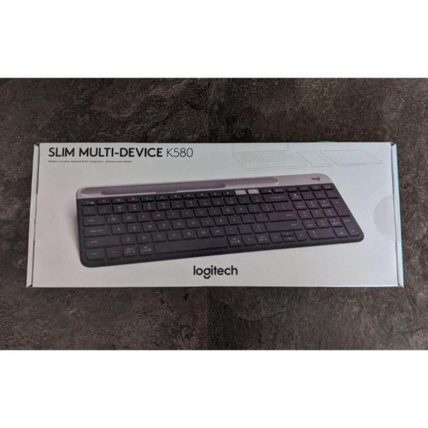 Bàn phím Logitech K580 Slim Multi device - Kết nối đa thiết bị, bluetooth, USB Unifying - Chính hãng