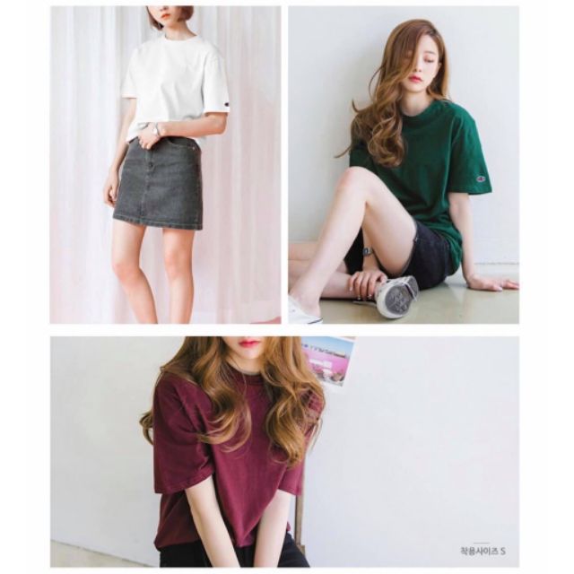 Áo champion basic Tee T425 chính hãng