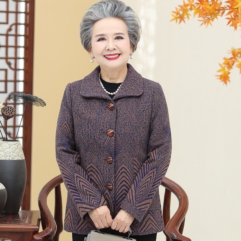 Áo khoác trung niên nữ, áo dạ cho người già, áo khoác bà già