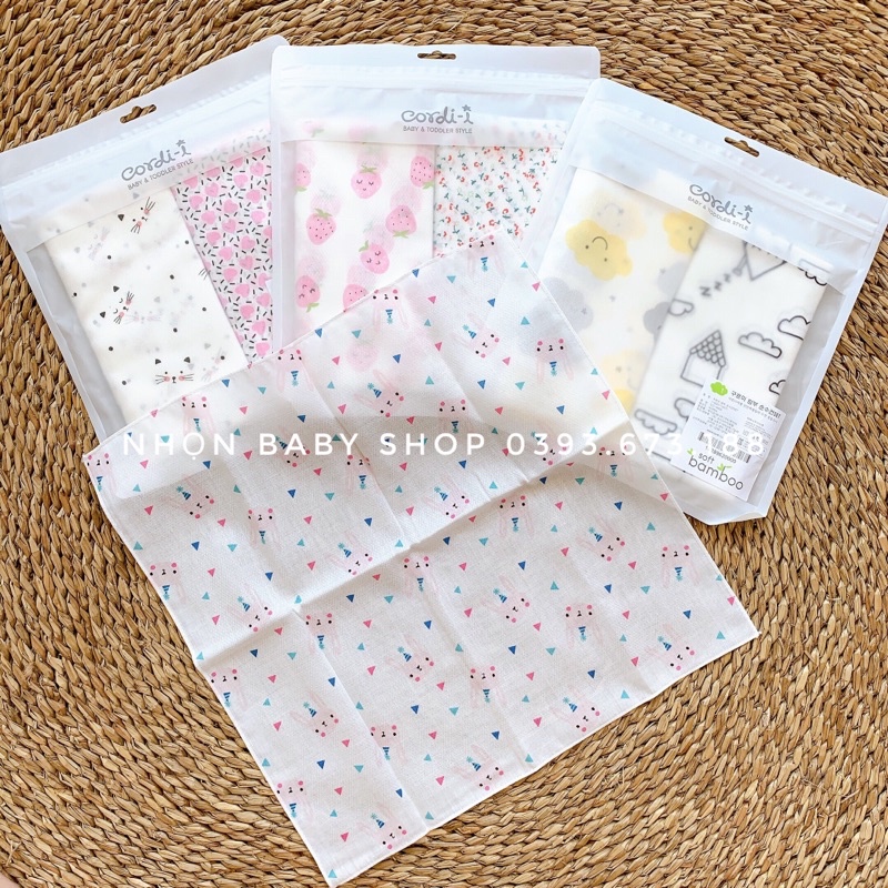 Set 10 khăn xô sữa sợi tre cao cấp nội địa Hàn Quốc - Cordi