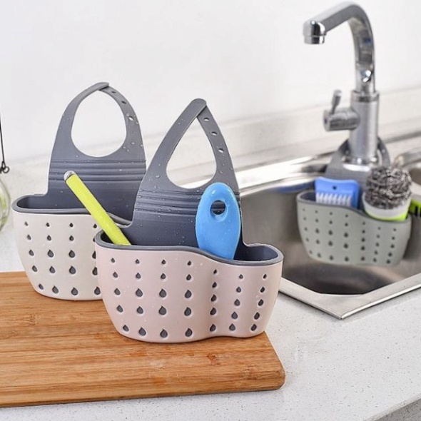 Giỏ đựng giẻ rửa bát 2 lớp cao cấp, dày dặn, chống đọng nước, sạch sẽ