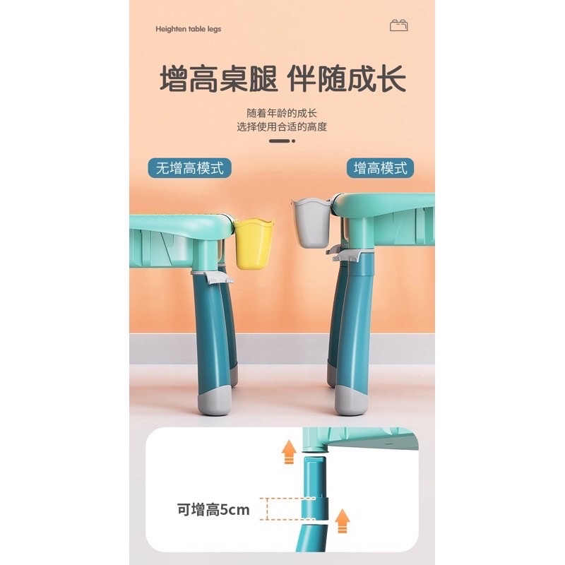 Bàn chơi đa năng tích hợp band ghép hình, bàn học, bàn câu cá, bảng vẽ đa năng