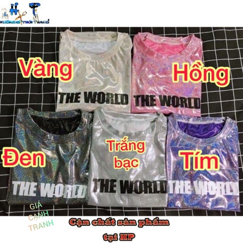 Áo Thun Nhũ Unisex Nữ Kim Tuyến Quảng Châu In Chữ Siêu Thời Trang 2020 - Hàng Có Sẵn