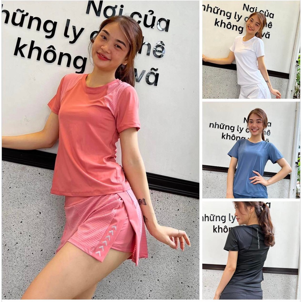 Đồ tập gym nữ thể thao, quần áo tập gym yoga chất thun lạnh 4 chiều điều hòa, set đùi thun lạnh gym yoga zumba( new)