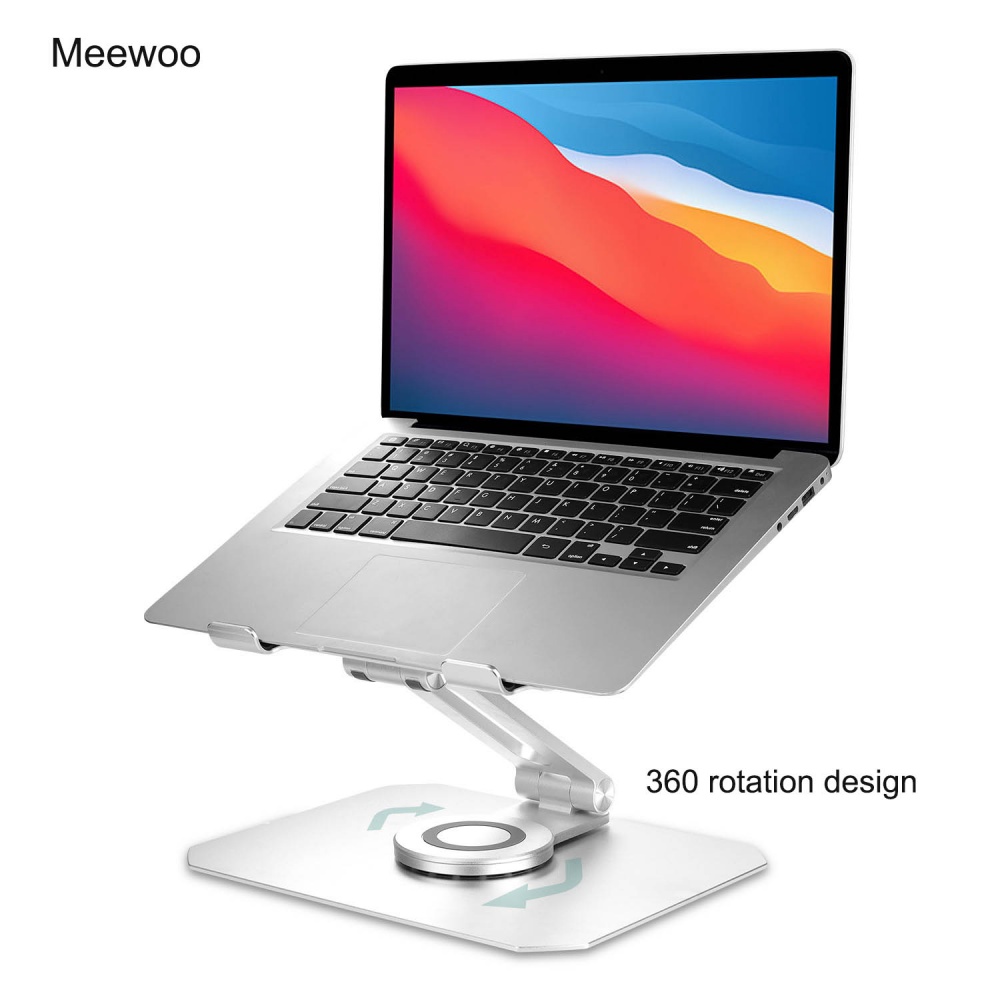 Giá đỡ laptop macbook kiêm tản nhiệt, điều chỉnh độ cao, chân đế xoay 360 độ cao cấp P360 cho máy 11 inch - 17 inch.