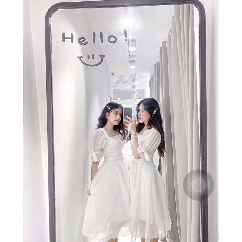 Đầm dự tiệc Blapink thiết kế cổ vuông tay nơ- KIKA DRESS T187