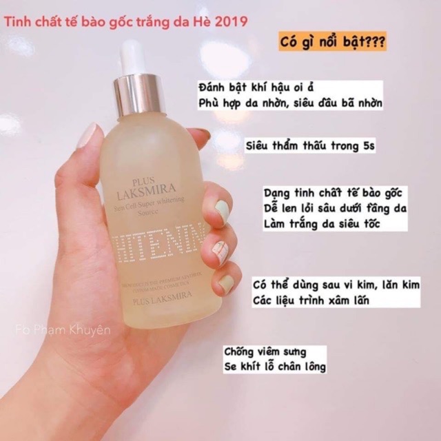 Tinh Chất Tế Bào Gốc Siêu Trắng Da Plus Laksmira 100ml