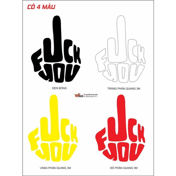 Tem dán chữ F.U.C.K