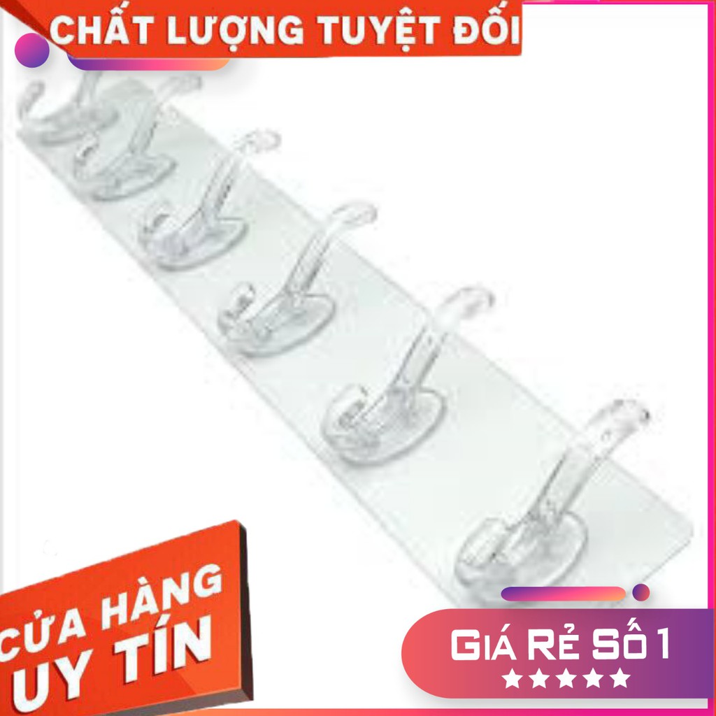 MÓC DÁN TƯỜNG TRONG SUỐT 6 NHÁNH SIÊU TIỆN LỢI