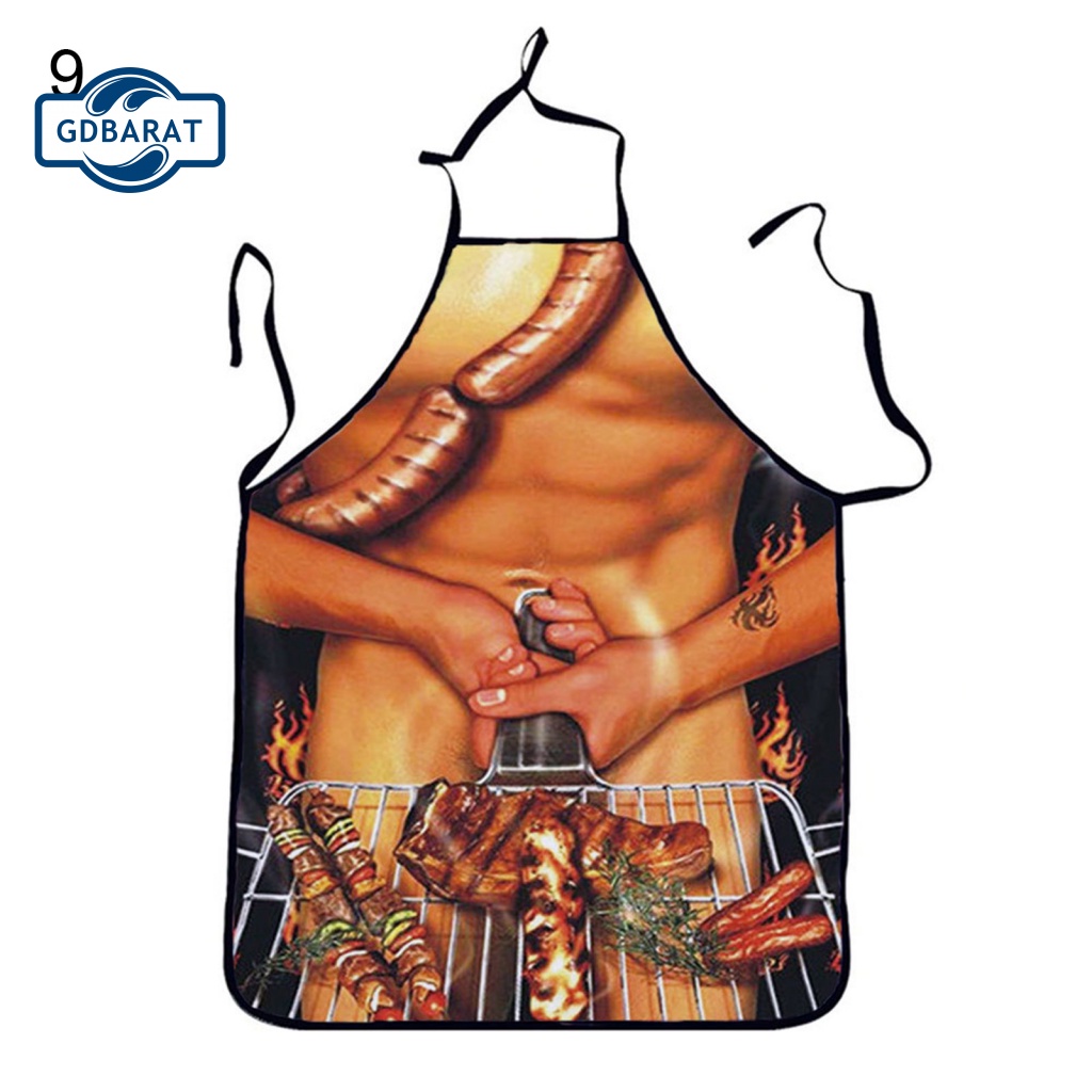 [NYCA Stock] Tạp Dề Unisex Không Tay Dễ Điều Chỉnh Họa Tiết Gợi Cảm