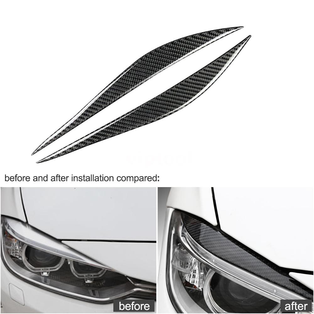 [VIP] Carbon Fiber Headlights Eyebrows Eyelids for BMW F30 320i 325i 316i Front Headlamp Eyebrows 3 series Acc