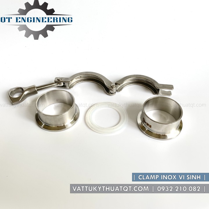 Cùm Clamp Vi Sinh Inox 304 | DN65,DN80,DN100
