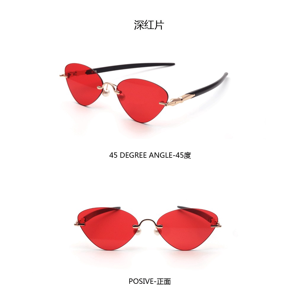 Kính râm mắt mèo không gọng màu sắc thời trang Samjune