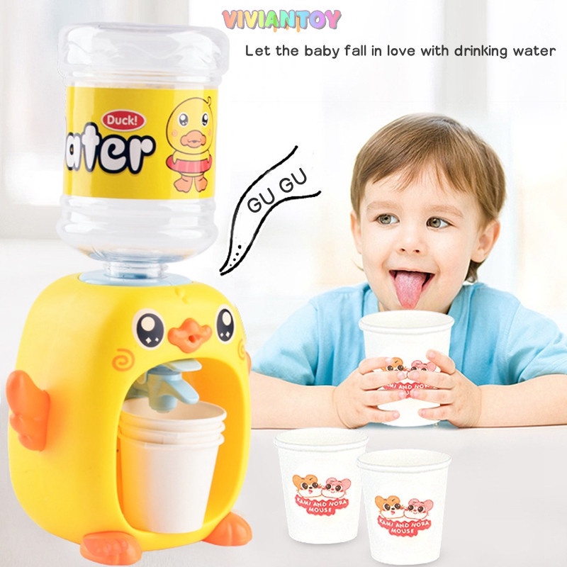 Đồ Chơi Máy Uống Nước Mini Hình Chú Vịt Vàng Dễ Thương Cho Bé