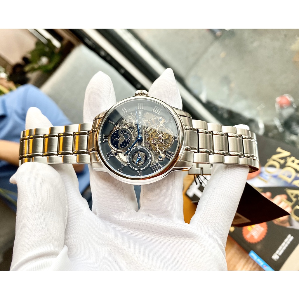 Đồng Hồ Nam THOMAS EARNSHAW Skeleton ES-8006-11 Chính Hãng Tặng Dây Da Cao Cấp