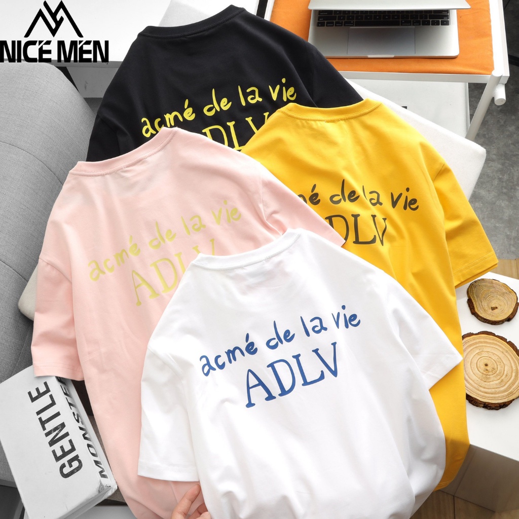 Áo Thun Nam Nữ Unisex Form Rộng Cotton 95% Cao Cấp In Chữ "Acme De La Vie" NICEMENAL1