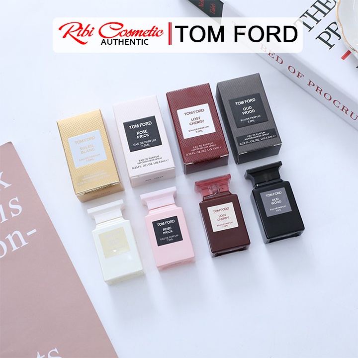 TOM FORD 7.5ml Lost Cherry Rose Prick OUD Wood Soleil Blanc SOLEIL NEIGE White Suede [Cam kết Hàng chuẩn]