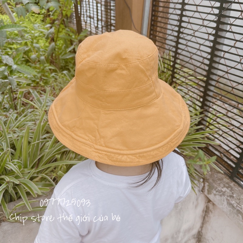 Mũ chống nắng ngoài trời vành rộng dành cho bé , mũ hai mặt phải cho bé ,nón cho bé 2-8 tuổi