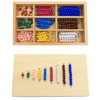 Giáo cụ montessori - bộ hạt cườm nhiều màu