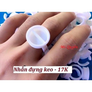 Nhẫn đựng keo nối mi 2 ngăn