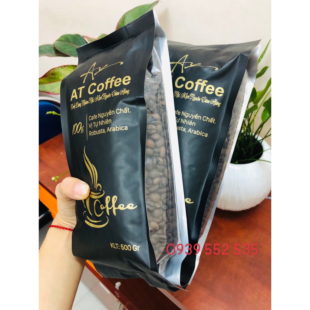 [1kg/size] túi cafe 4 biên màu đen - hông trong