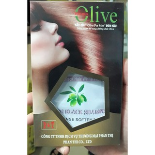 Dầu gội  nhuộm tóc đen nâu mềm mượt cho nam và nữ Olive For Men 25ml