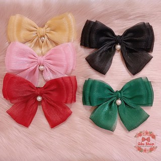 Kẹp tóc nơ voan size lớn🎀 Kẹp tóc nơ xinh xắn cho nữ (ảnh thật)