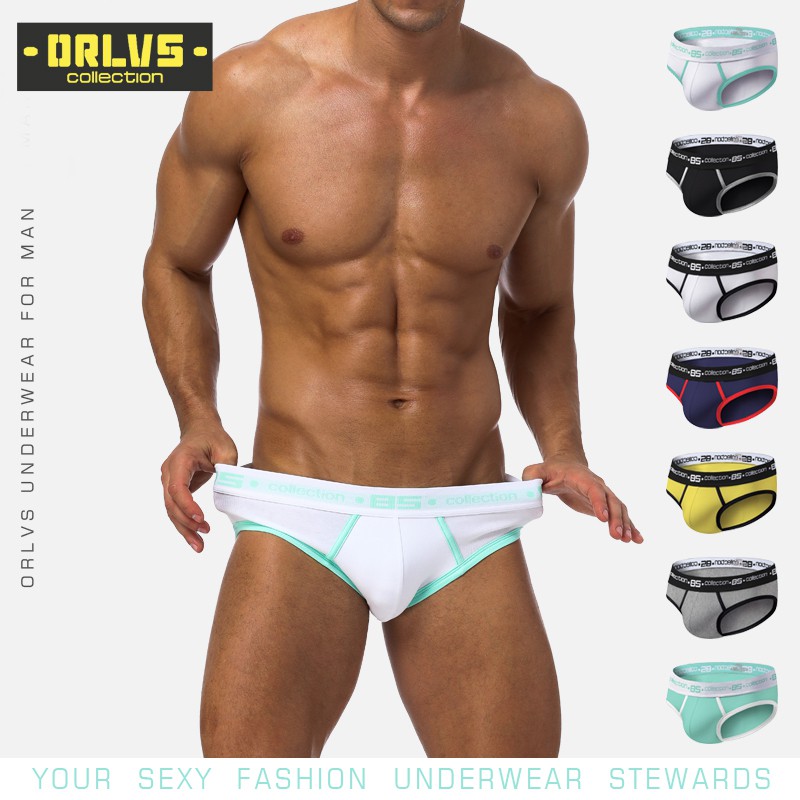 ORLVS Quần Lót Cotton Mềm Thoáng Khí Gợi Cảm Thời Trang Cho Nam