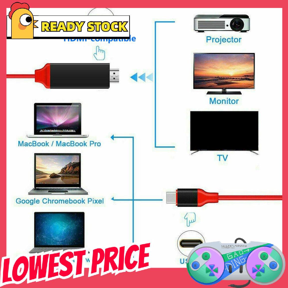 Đầu Chuyển Đổi 4k Mhl Type C Sang Hdmi-Compatible Tv