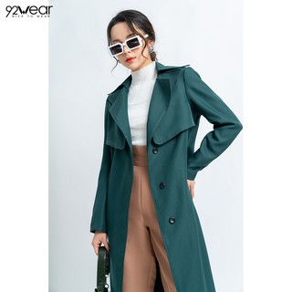 Áo khoác măng tô nữ cổ bẻ 2 tà KOW0658 - 92WEAR