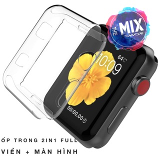 Ốp silicon 2in1 ốp Full viền và màn hình Apple Watch (ốp dẻo apple watch, themixshop)