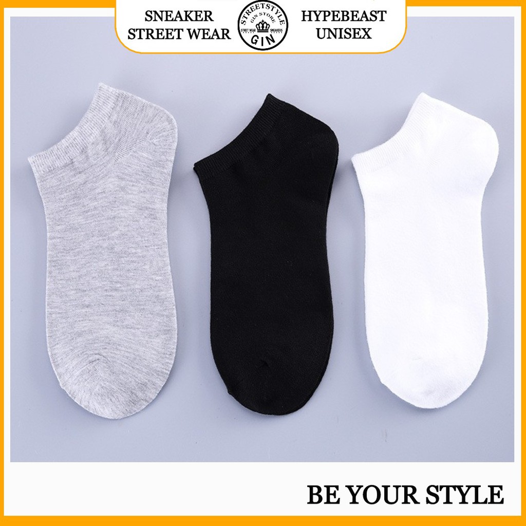 Combo 3 đôi tất cổ thấp thoáng khí basic - Gin store