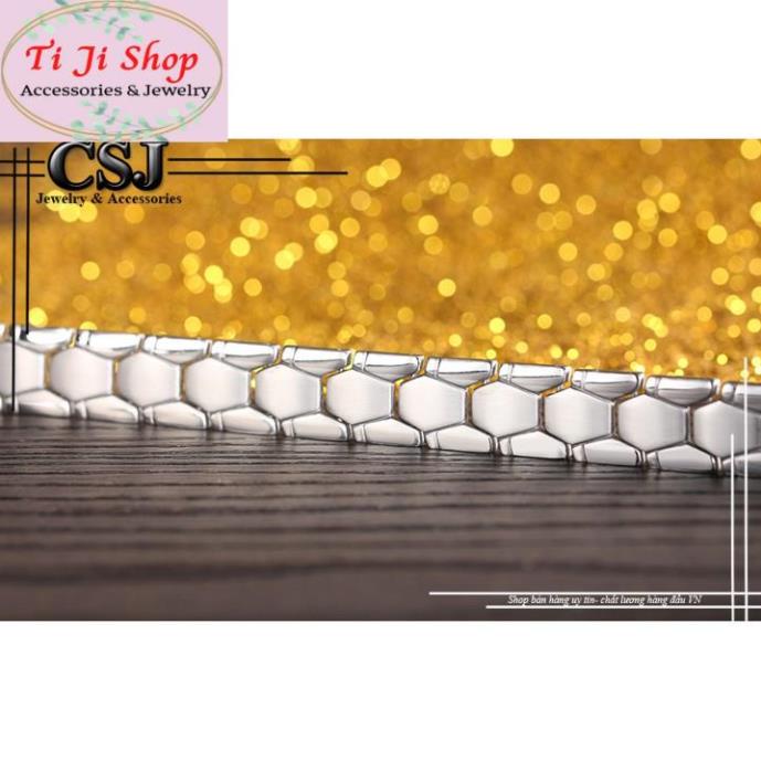 LẮC TAY NAM INOX THỜI TRANG HÀN QUỐC KIỂU LỤC GIÁC đẹp mà chất