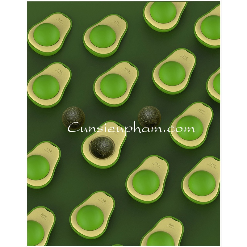 Viên catnip dán tường trái bơ cho mèo