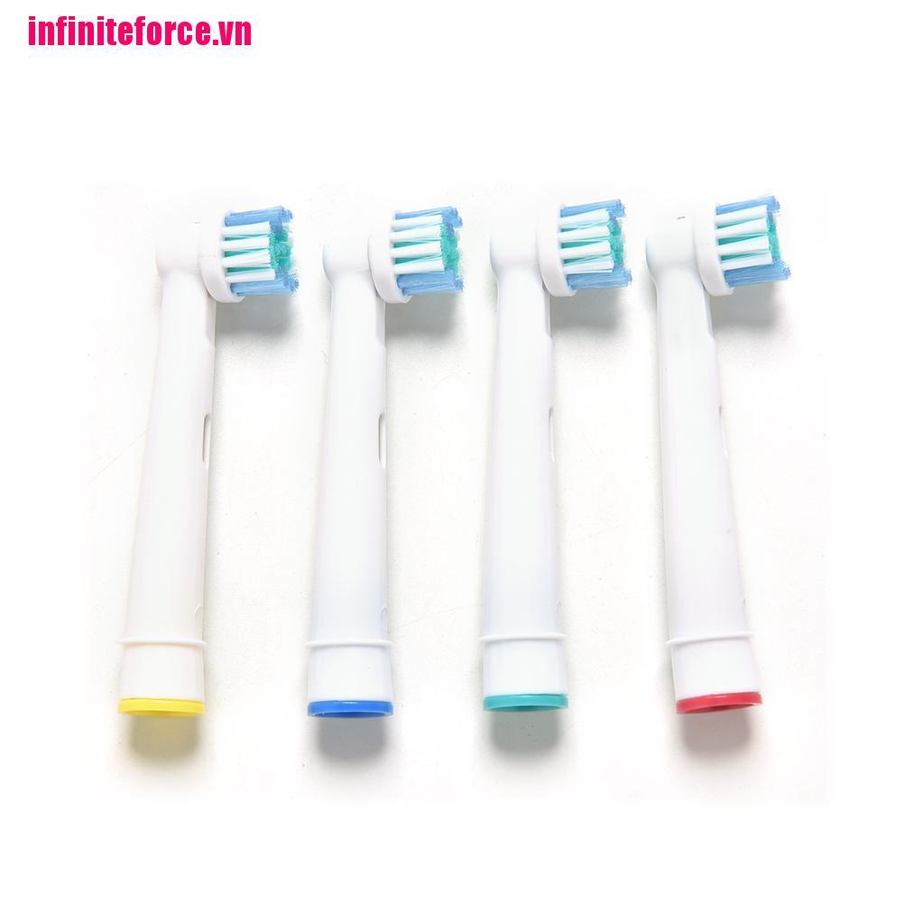 VN (Hàng Mới Về) Set 4 Đầu Bàn Chải Đánh Răng Chạy Điện Eb17-4 Thay Thế Dành Cho Braun Oral B