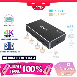 BỘ CHIA HDMI 1 RA 4 4K@30Hz CHÍNH HÃNG UNITEK V1109A (1 THIẾT BỊ HDMI RA 4 MÀN HÌNH)