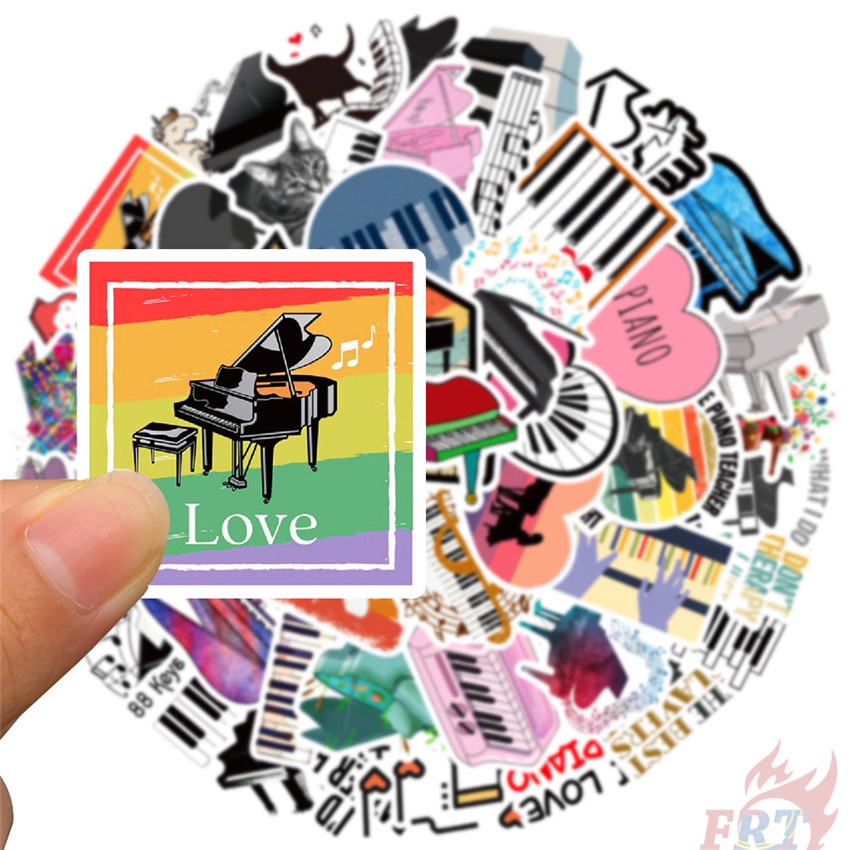 ❉ Miếng Dán Trang Trí Đàn Piano 01 Độc Đáo ❉ Bộ 50 Miếng Dán Chống Thấm Nước Họa Tiết Thời Trang Dùng Trang Trí