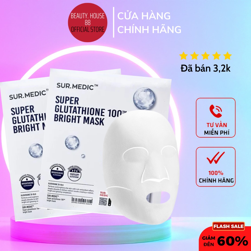 MẶT NẠ LÀM TRẮNG CHUYÊN SÂU - SUR.MEDIC BRIGHT GLUTATHIONE