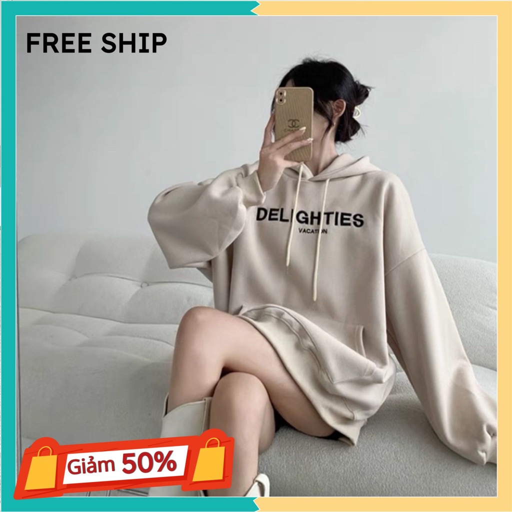 Áo hoodie nam nữ phong cách oversize nỉ siêu đẹp vải dày form rộng DELIG Unisex hot | BigBuy360 - bigbuy360.vn