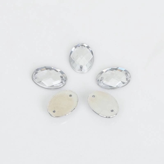 Hạt Đá Kết Oval Trắng Cừ AB Đính Kết Trang Phục