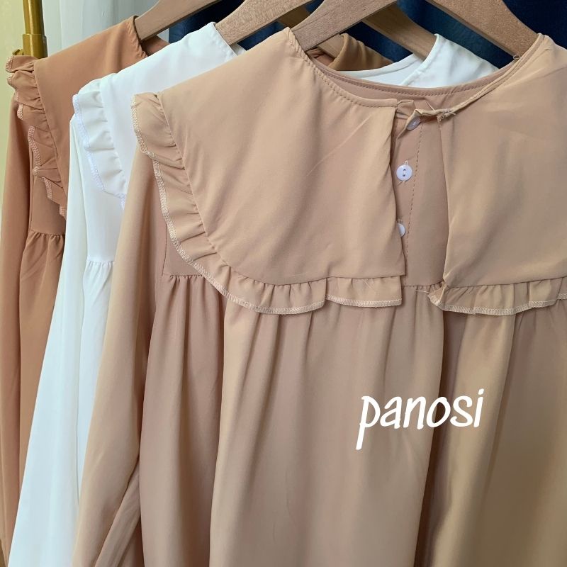 [XẢ KHO] Áo sơ mi nữ form rộng phối cổ bèo trẻ trung chất đũi mát mùa hè - PANOSI - Mã A259