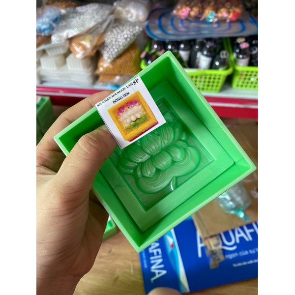 Khuôn Ấn Xôi Vuông 8*5 Cm Màu Xanh