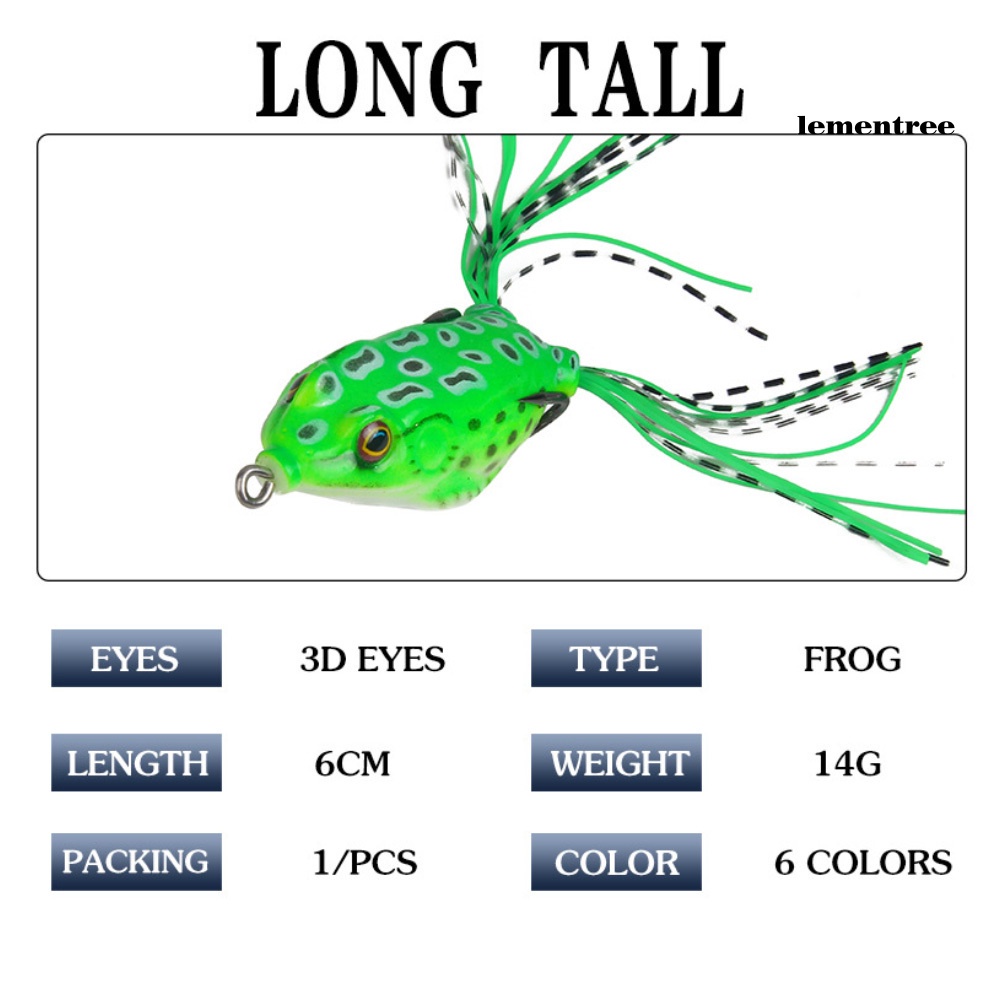 Mồi Câu Cá Giả Hình Con Ếch Kích Thước 6 cm