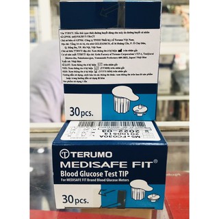 Combo 30 kim và 30 que thử đường huyết terumo medisafe, que đường huyết, que tiểu đường terumo