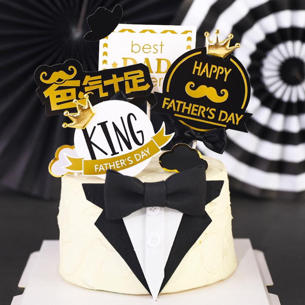 JARRED Topper Cắm Trang Trí Bánh Chữ Happy Papa Super Dad