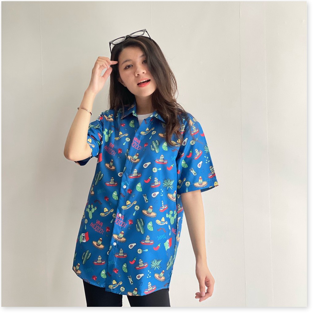 ÁO SƠ MI NAM NỮ, THIẾT KẾ HỌA TIẾT SIÊU NGẦU,CHẤT LIỆU VÃI THOÁNG MÁT  THỜI TRANG KME.STORE