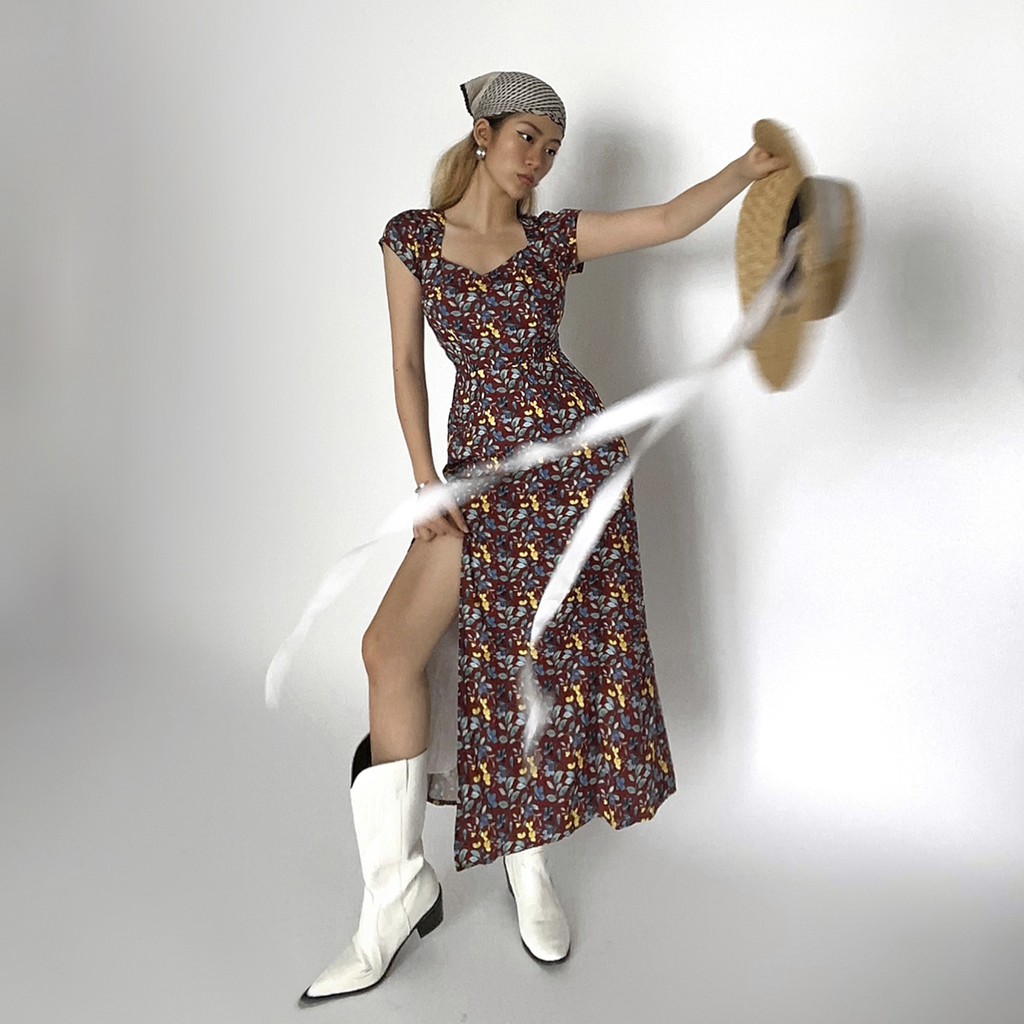 [Mã LT50 giảm 50k đơn 250k] Đầm hoa xẻ đùi - MAEVE DRESS TATICHU