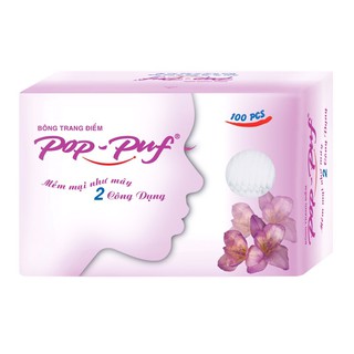 Bông tẩy trang pop-puf 2 công dụng